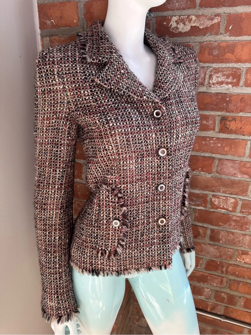 Vintage Chanel Multi Color Tweed Jacket | 2003A